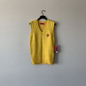 The Elder Statesman x Mordechai Rubinstein Cashmere Embroidered Sweater Vest